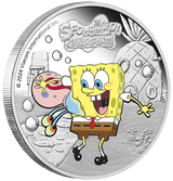 2024 SpongeBob SquarePants – SpongeBob and Gary 1oz Silver Proof Coloured Coin