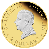 2024 Australian Kangaroo 2oz Silver Proof Reverse Gilded Coin