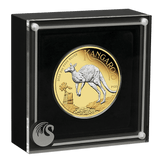 2024 Australian Kangaroo 2oz Silver Proof Reverse Gilded Coin