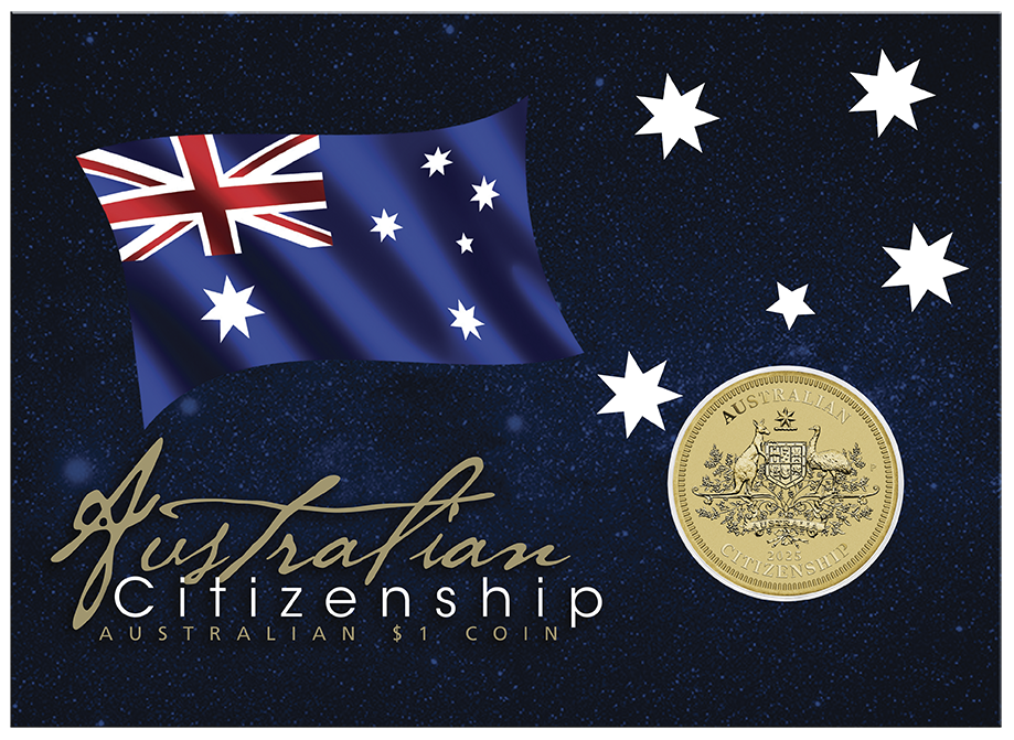 Australian Citizenship 2025 $1 Coin in Card