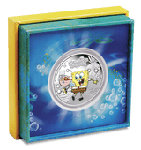 2024 SpongeBob SquarePants – SpongeBob and Gary 1oz Silver Proof Coloured Coin