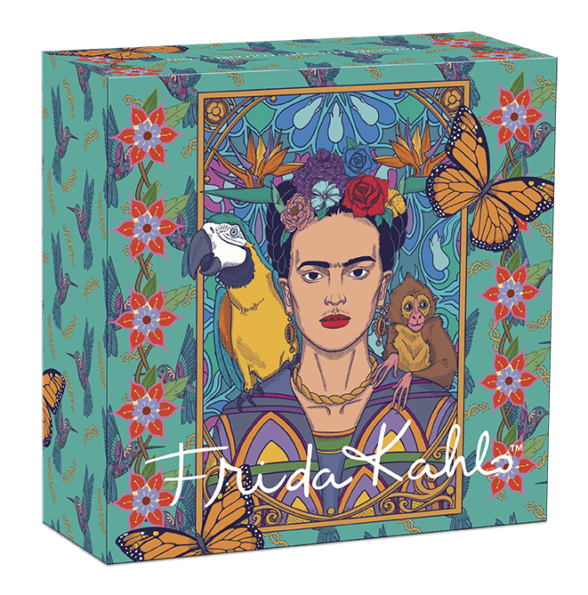 Frida Kahlo 2024 2oz Silver Antiqued Coloured Coin