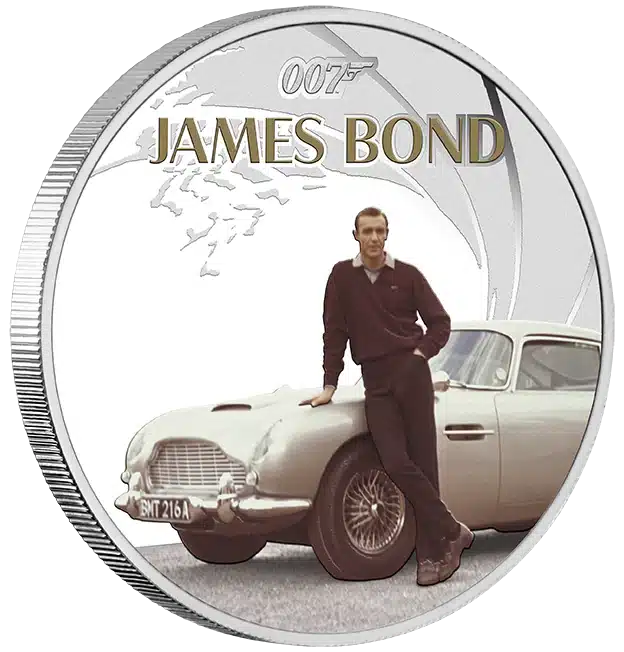 2024 James Bond Sean Connery - 1oz Silver Coloured Proof Coin