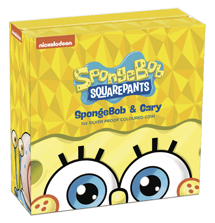 2024 SpongeBob SquarePants – SpongeBob and Gary 1oz Silver Proof Coloured Coin