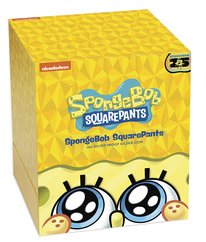 2024 SpongeBob SquarePants 2oz Silver Proof Gilded Coin