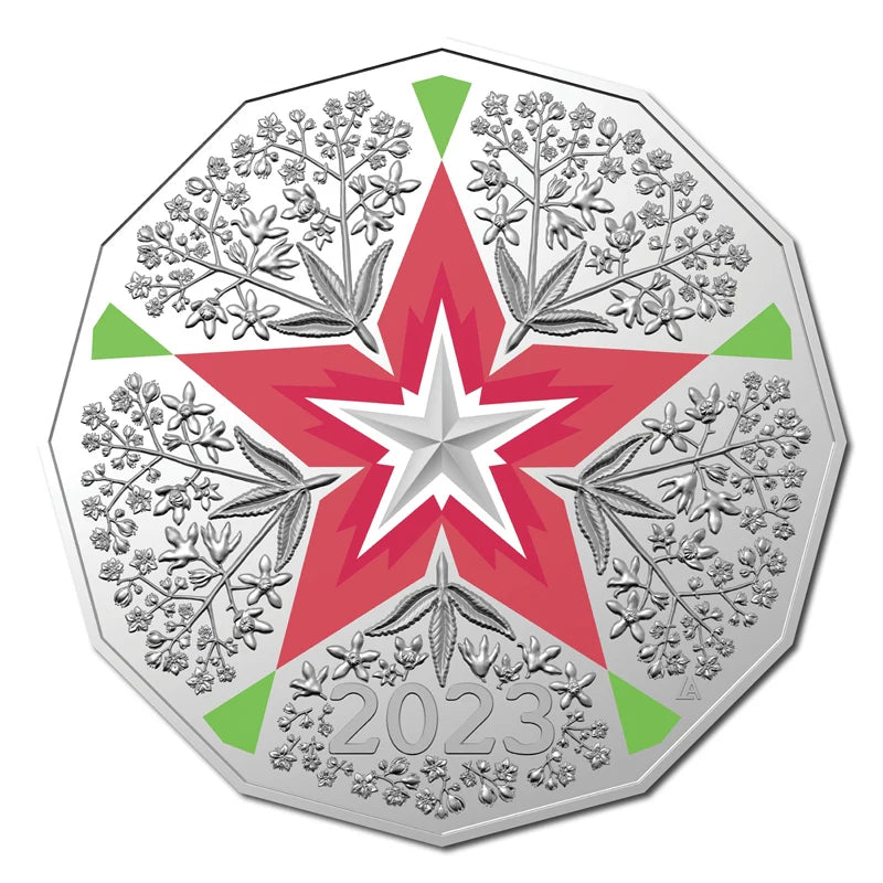 50c 2023 Christmas Festive Floral UNC - Set of 5