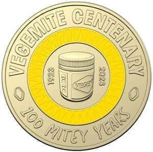 2023 $2 dollar Vegemite Centenary Yellow - CIRC