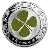 2012 Palau $5 Proof Silver Four-Leaf Clover Ounce of Luck