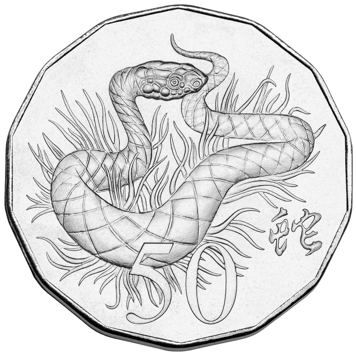 2013 50c Year of the Snake Tetra-Decagon Uncirculated Coin