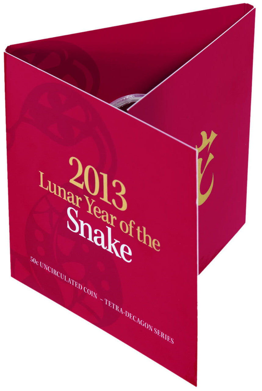 2013 50c Year of the Snake Tetra-Decagon Uncirculated Coin