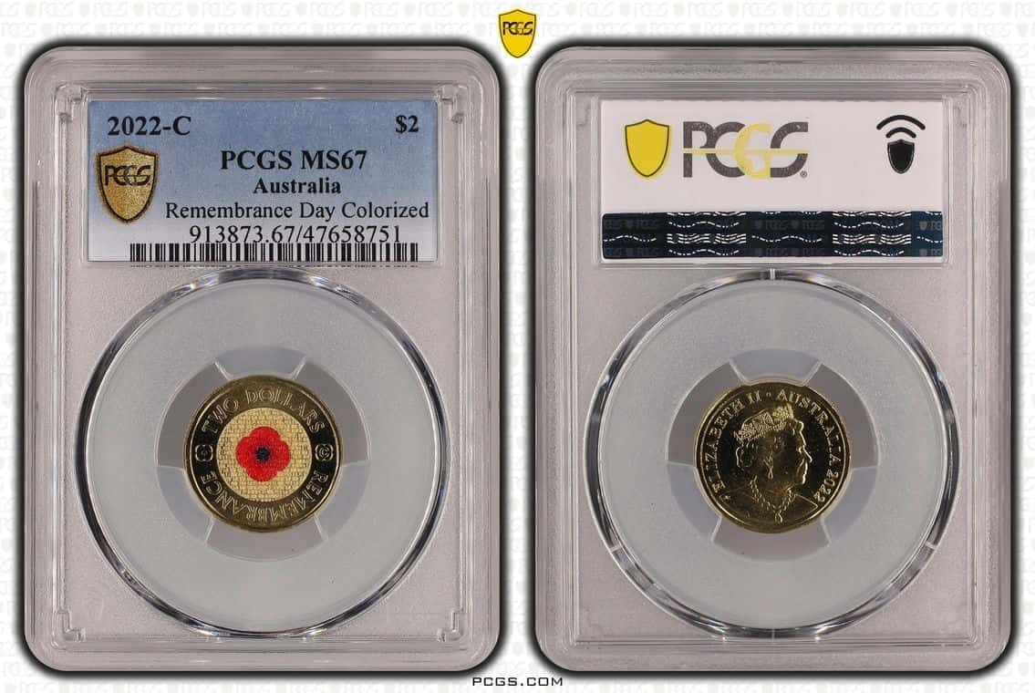 2022 MS67 $2 Red Poppy Remembrance Day C mint PCGS Graded