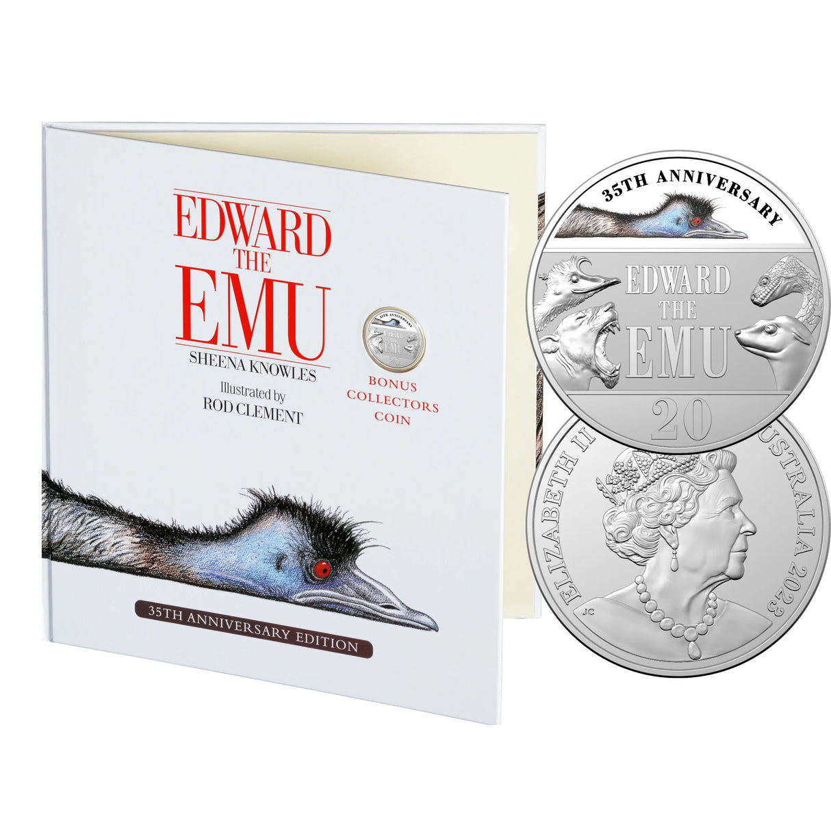 2023 20c 35th Anniversary Edward the Emu Special Edition Book - Silver