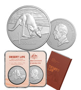 2024 $1 Kangaroo Series Desert Life 1oz Silver Frosted UNC