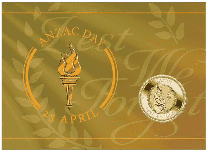 ANZAC Day 2025 $1 Coin in Card