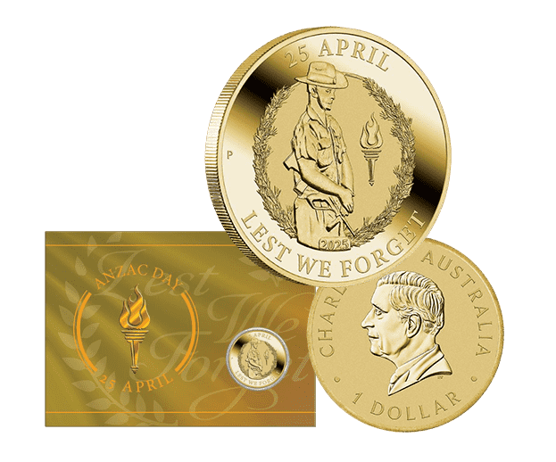 ANZAC Day 2025 $1 Coin in Card