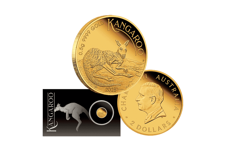 Australian Kangaroo Mini Roo - 2025 0.5g Gold Proof Coin in Card