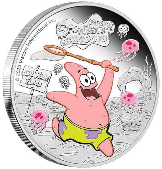 SpongeBob SquarePants - Patrick Star - 2025 1oz Silver Proof Coloured Coin