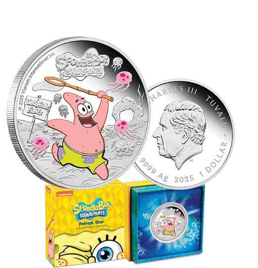 SpongeBob SquarePants - Patrick Star - 2025 1oz Silver Proof Coloured Coin