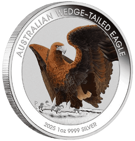 Australian Wedge-Tailed Eagle - 2025 1oz Silver Coloured Coin in Card