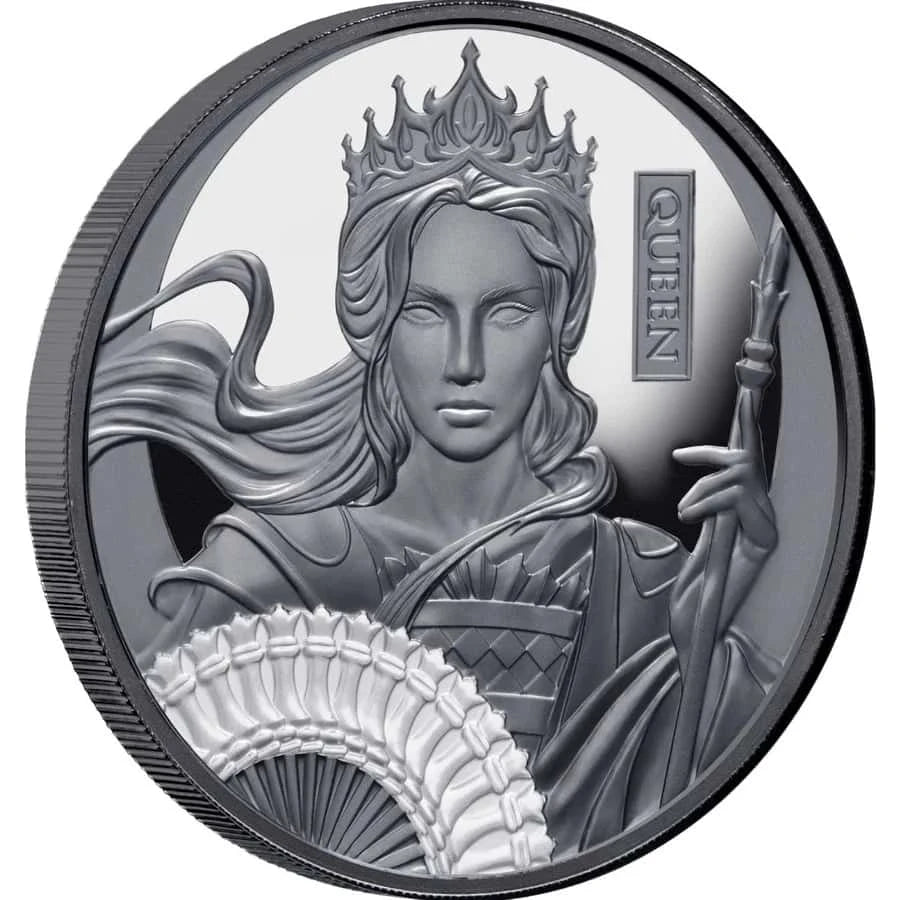 Chess Queen 2025 $1 1oz Silver Black Proof Coin