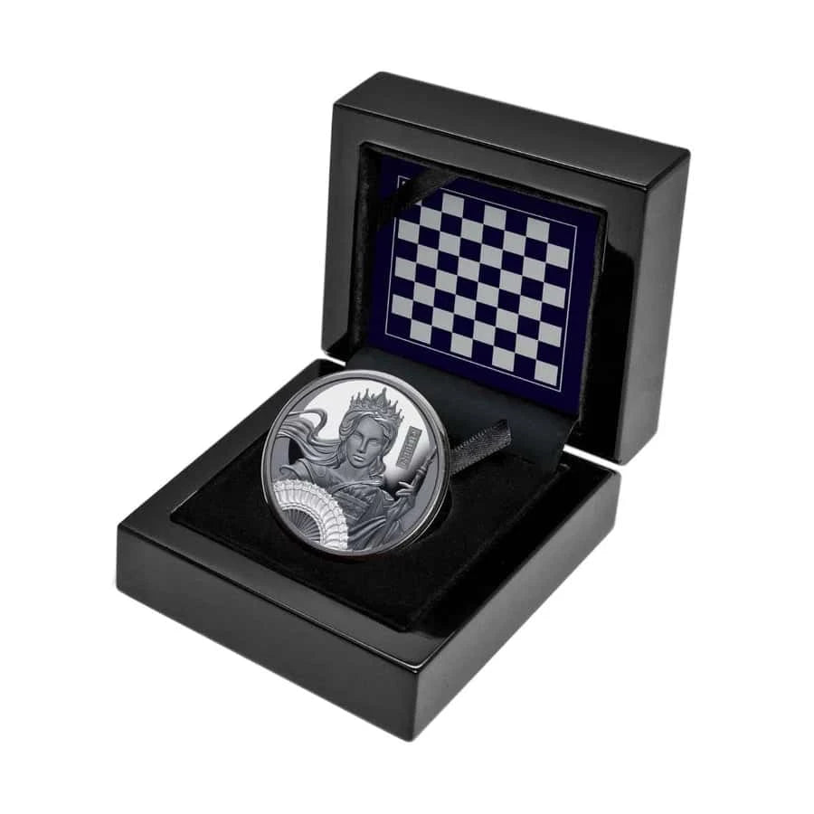 Chess Queen 2025 $1 1oz Silver Black Proof Coin