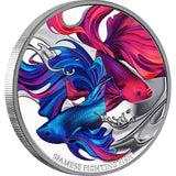 2024 Siamese Fighting Fish $1 1oz Silver Proof Coin