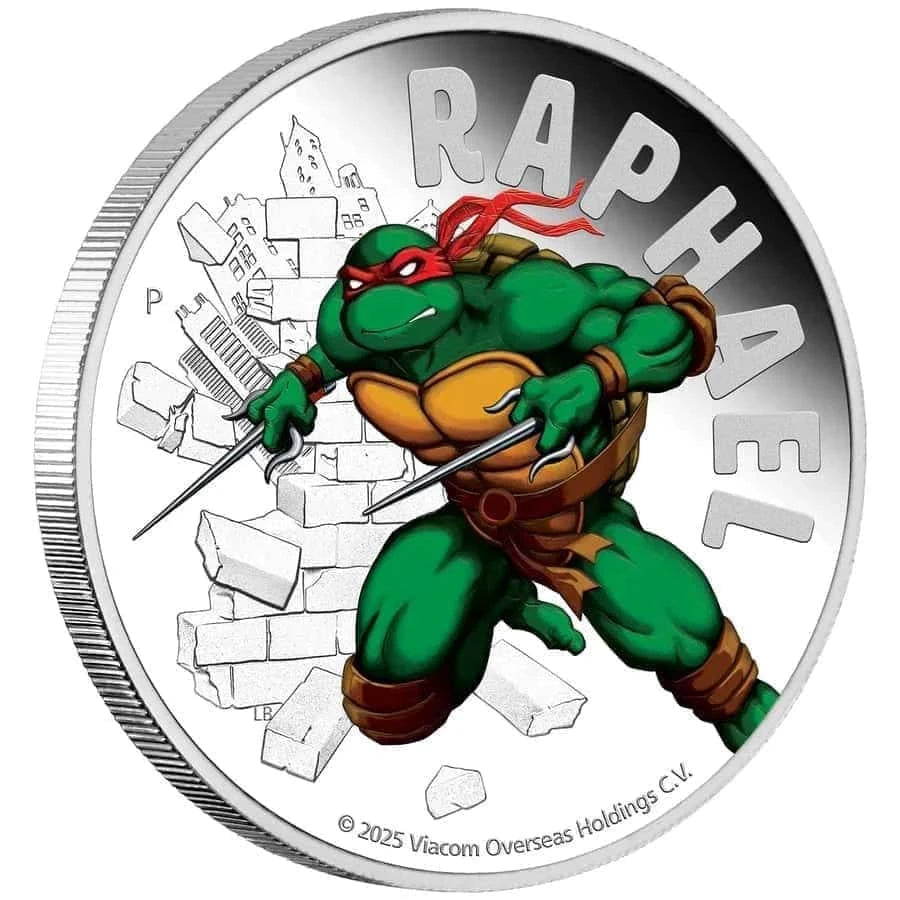 Teenage Mutant Ninja Turtles – Raphael 2025 1oz Silver Proof Coloured Coin