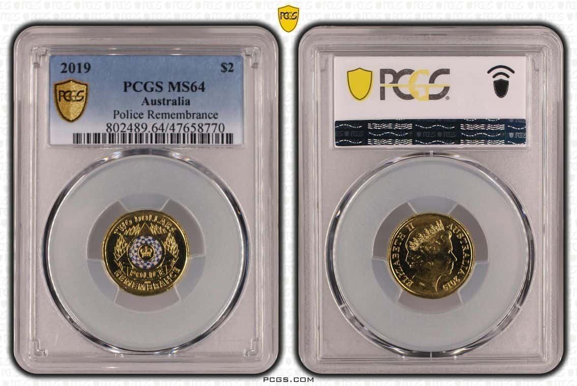 2019 MS64 $2 Police Remembrance PCGS Graded