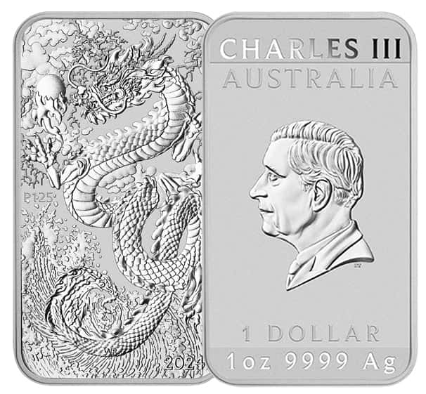 2024 $1 Dragon 1oz Rectangular Bullion Coin