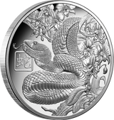 Lunar Year of the Snake 2025 $1 1oz Silver Proof Coin