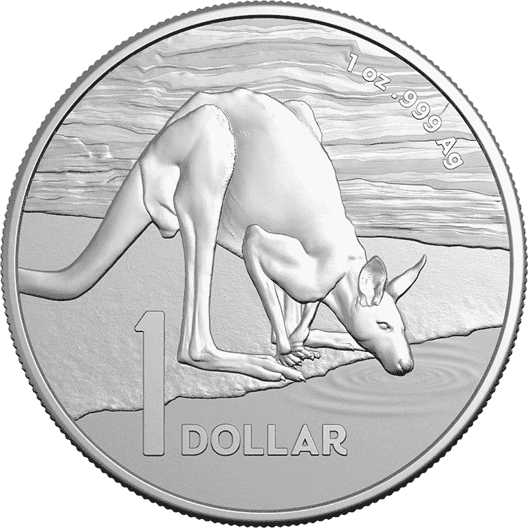 2024 $1 Kangaroo Series Desert Life 1oz Silver Frosted UNC