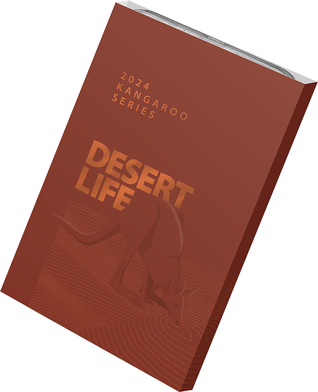 2024 $1 Kangaroo Series Desert Life 1oz Silver Frosted UNC