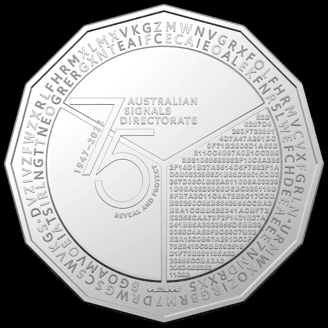 2022 50c 75th Anniversary of The Australian Signals Directorate - reveal and protect