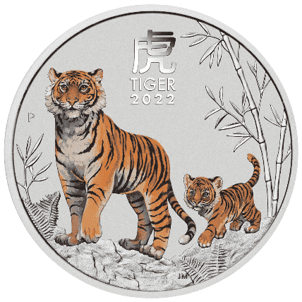 2022 Year of the Tiger 1/4oz Silver Coloured Coin - ANDA Sydney Money Expo