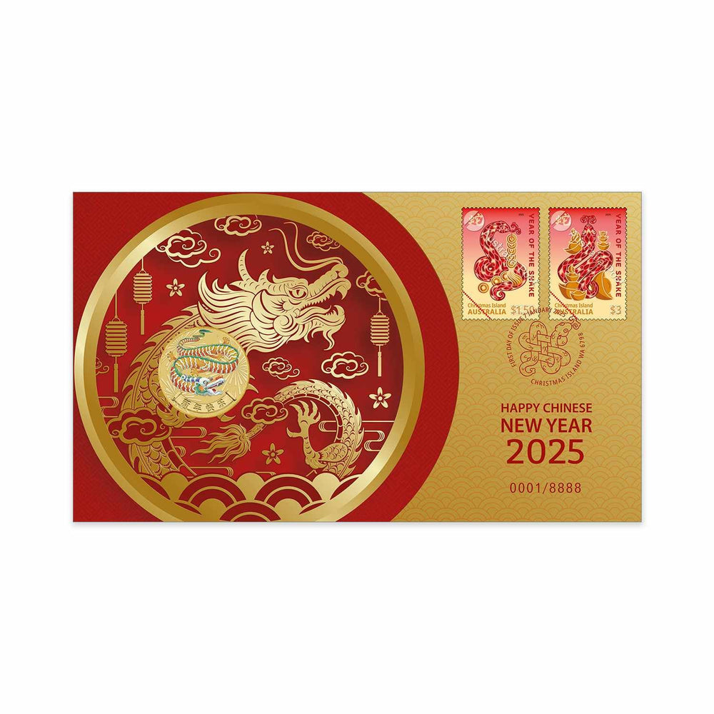 2025 Christmas Island Lunar New Year of the Dragon 1 PNC Nova Coins