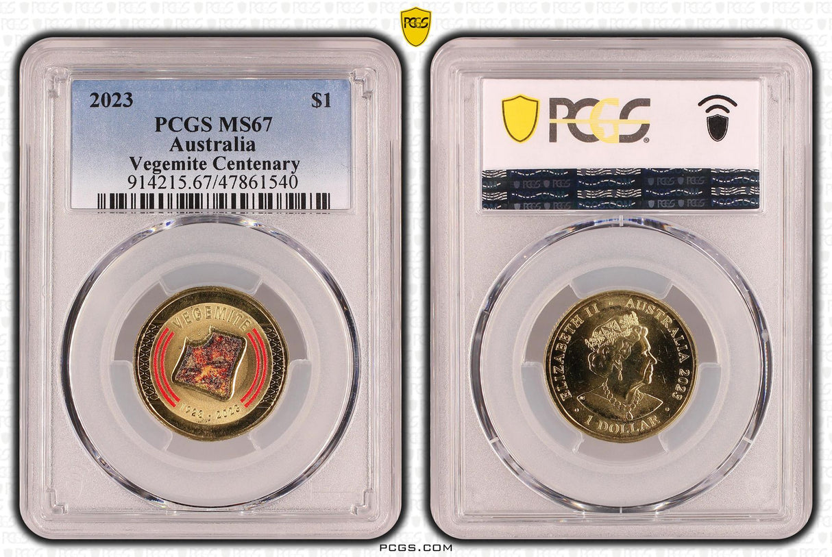 2003 PCGS MS67 $1 Vegemite Centenary