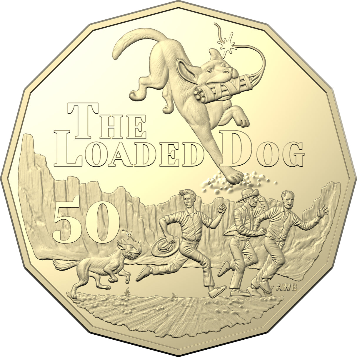 2022 50c Henry Lawson The Loaded Dog Gold Plated UNC