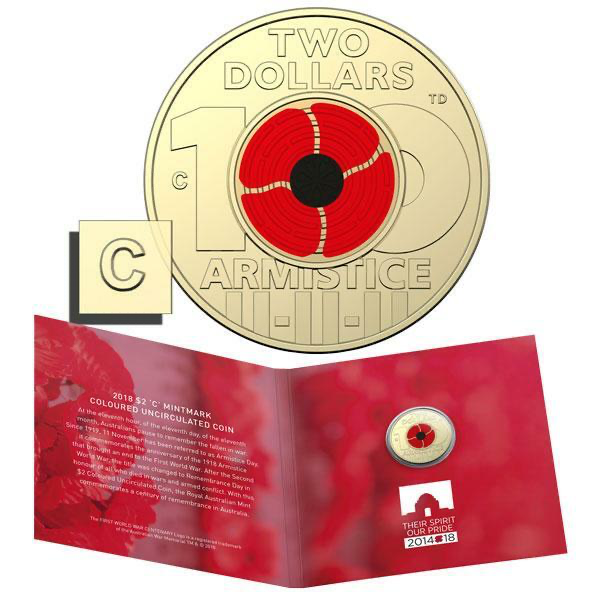 2018 $2 C Mintmark Armistice