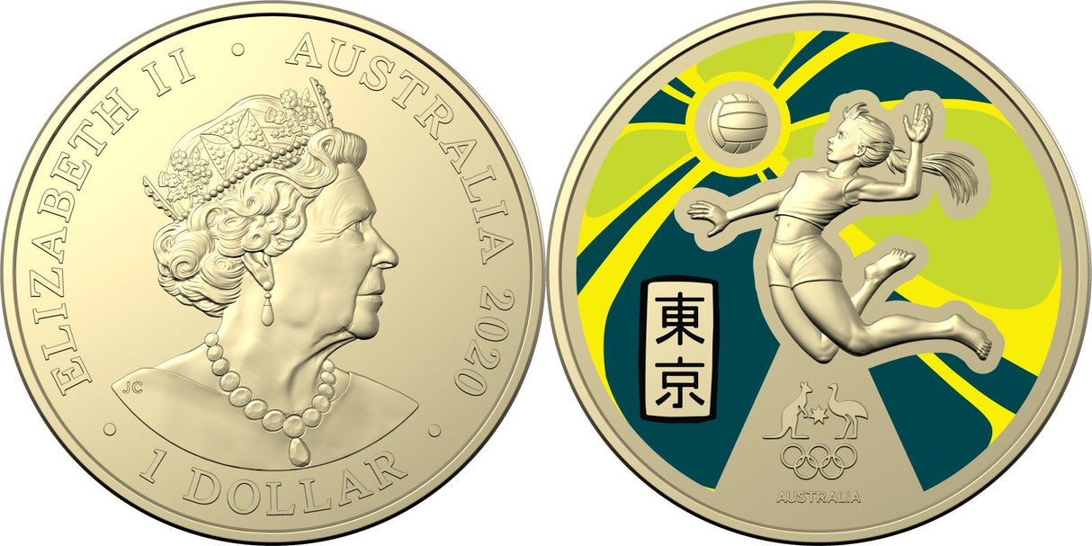 2020 Going to Tokyo $1 Coloured Carded Coin