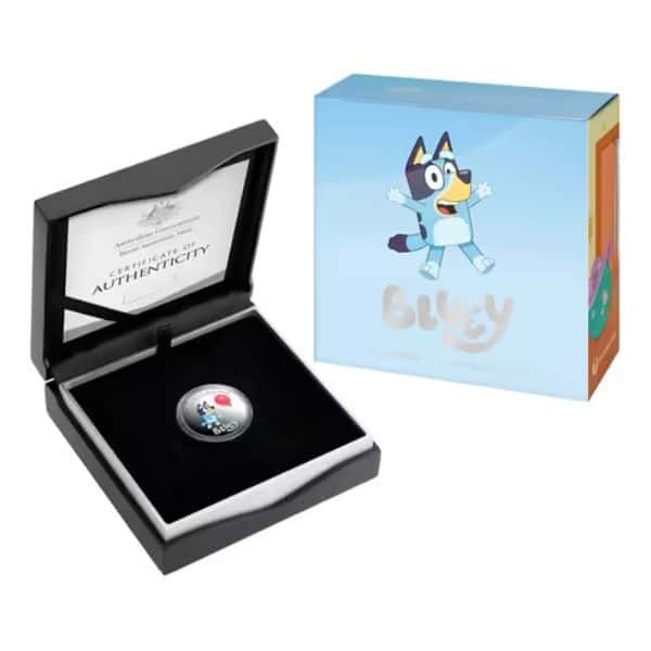 2024 $1 Bluey Silver Coloured Proof Coin (RAM)