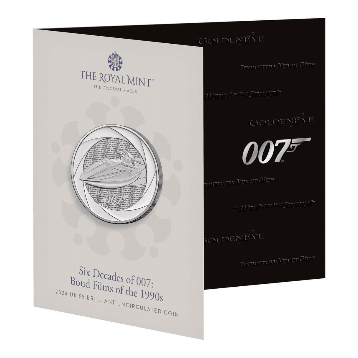 2024 Bond Films of the 1990s UK £5 Brilliant Uncirculated Coin