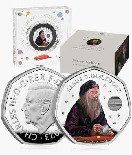 2023 50p Albus Dumbledore Coloured Silver Proof