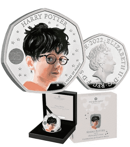 2022 50p Harry Potter Coloured Silver Proof Coin