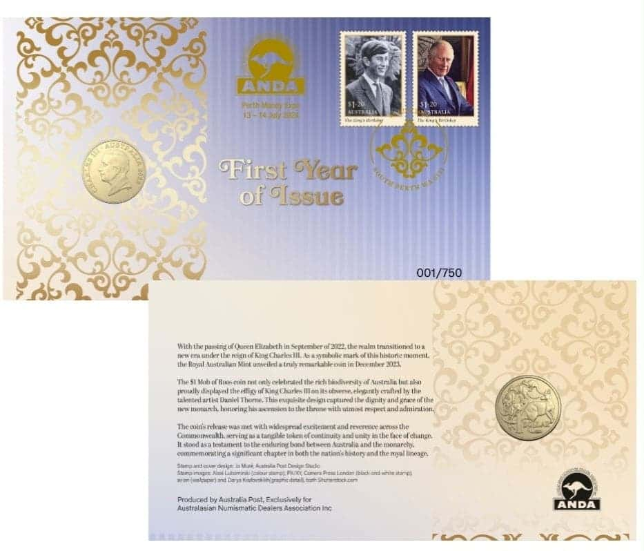 2024 King Charles III 'First Year of Issue' $1 PNC - ANDA Perth Money Expo