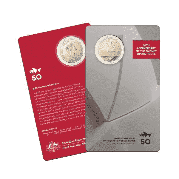 2023 50c 50th Anniversary of the Sydney Opera House Coin UNC