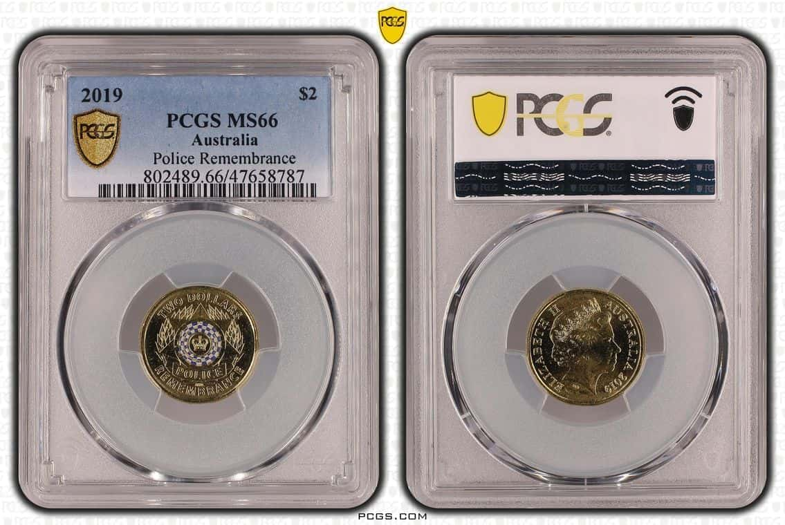 2019 MS66 $2 Police Remembrance PCGS Graded