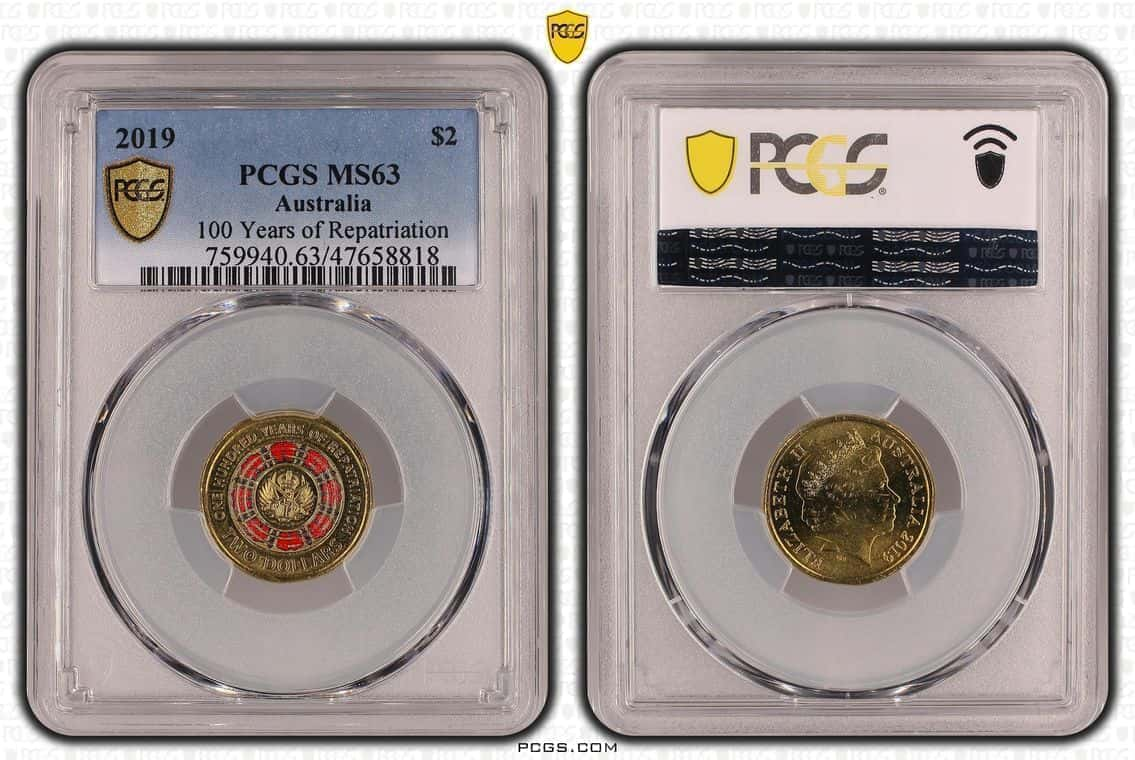 2019 MS63 $2 100 Years of Repatriation PCGS Graded