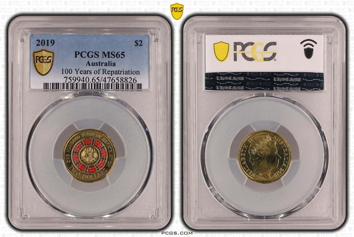 2019 MS65 $2 100 Years of Repatriation PCGS Graded