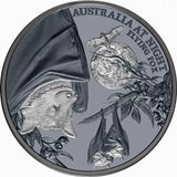 2023 Australia at Night $1 Flying Fox 1oz Silver Black Proof Coin